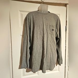 Men's Casual XXL Long Sleeve Gray Chaps Shirt with Pocket